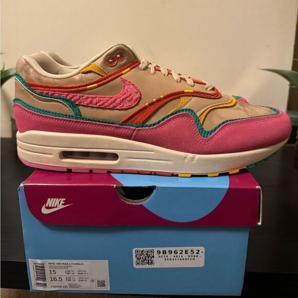 Nike Air Max 1 Familia FN0598-200 Hemp Pinksicle Sanddrift Glacé Rose Size 15 main image 6
